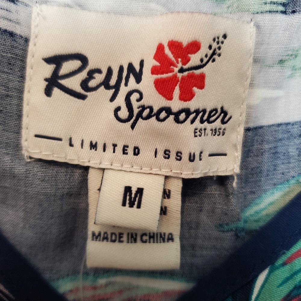 Reyn Spooner Tahiti by the Sea Swing Tank Top Dress Blues Tropical Palm M NEW - Picture 8 of 15